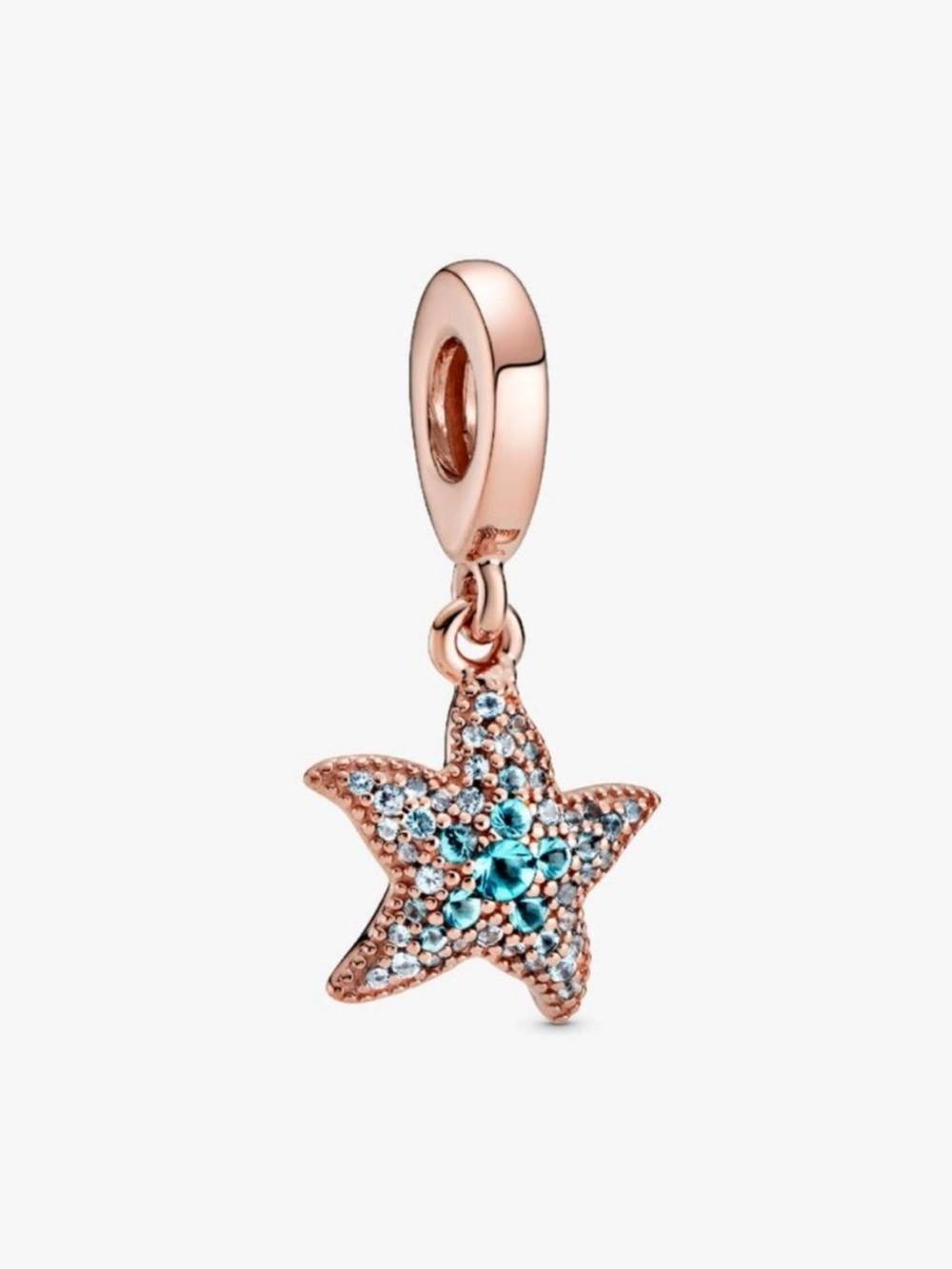Sparkling starfish dangle charm